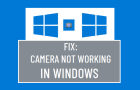 Camera Not Working in Windows