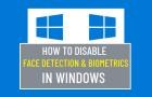 Disable Face Detection & Biometrics in Windows