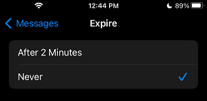 Never Expire Audio Messages on iPhone