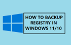 Backup Registry in Windows 11/10