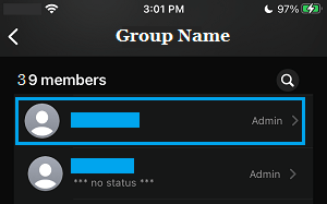 Open WhatsApp Group Admin Details