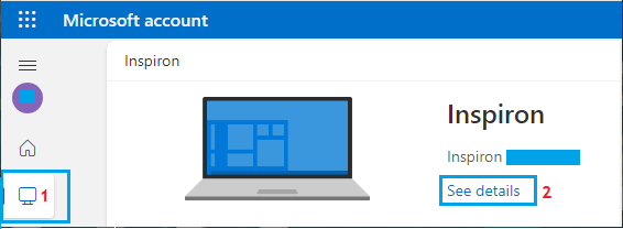 See Details of Computer on Microsoft Account