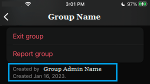 WhatsApp Group Creator Name