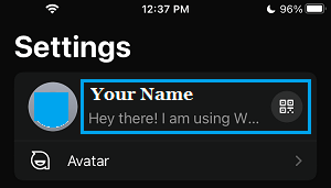 Your Name in WhatsApp