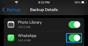 Provide WhatsApp With Access to iCloud