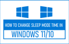 Change Sleep Mode Time in Windows 11/10