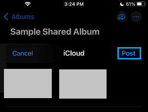 Post Photos to iCloud Shared Album