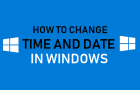 Change Time and Date in Windows