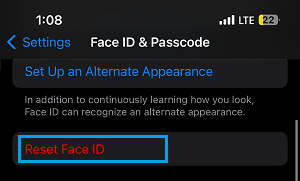 Reset Face ID on iPhone