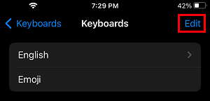 Edit Keyboard On iPhone