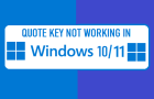 Quote Key Not Working in Windows