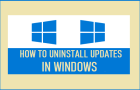 Uninstall Updates in Windows