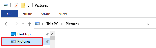 Open Pictures Folder Using File Explorer