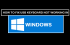 USB Keyboard Not Working in Windows 11/10