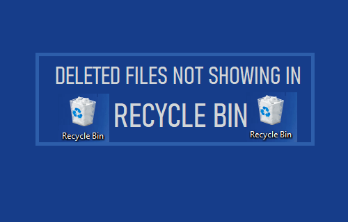 Gelöschte Dateien Werden Nicht Im Papierkorb Angezeigt