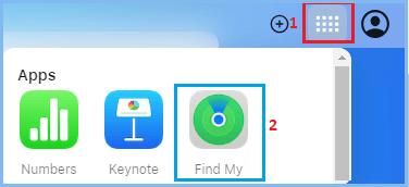 Open Find My on iCloud