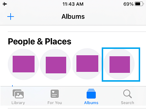 People And Places Section in iPhone Photos App