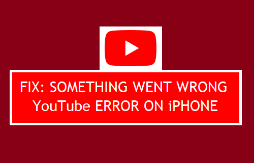 Something Went Wrong YouTube Error on iPhone