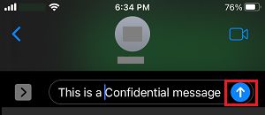 Type Your Confidential Message on iPhone