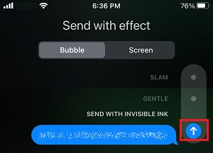 Send Message With Hidden Ink On iPhone