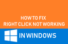 Right Click Not Working in Windows